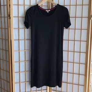 Lila Rose Charcoal Heathered Tee T-Shirt Dress